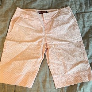 Vineyard Vines pink seersucker Bermuda shorts